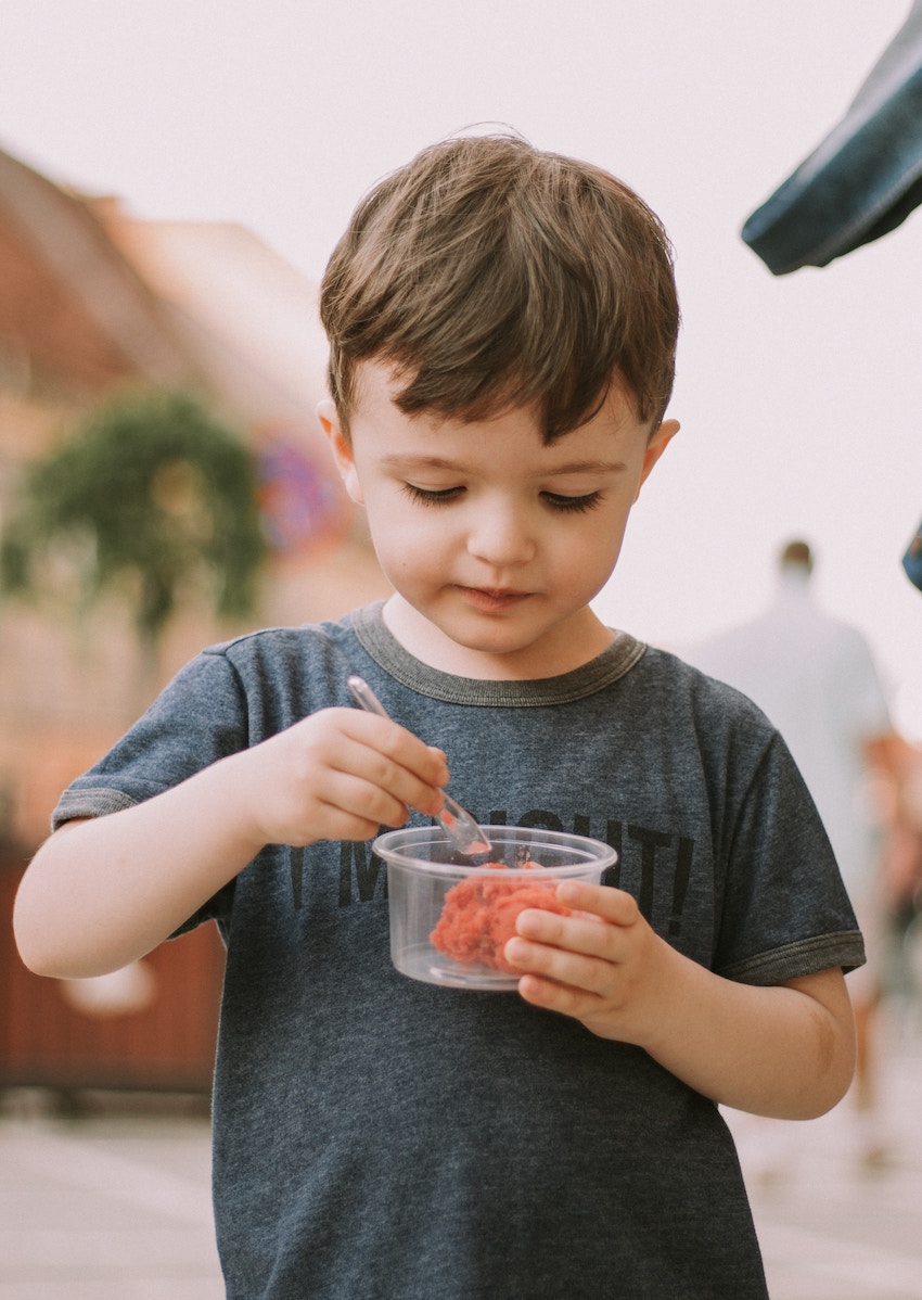 boy eating ice cream